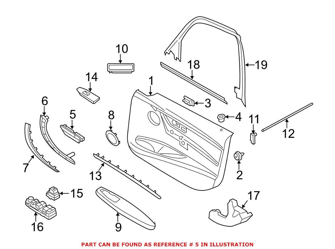 BMW Interior Door Handle - Front Driver Side (Beige) 51417279345